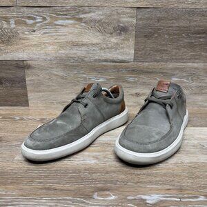 Clarks Cambro Olive Faux Leather Dress Sneaker Men's Size 10